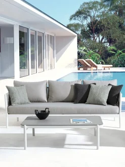 Tavolino Da Giardino Con Piano In Vetro Florencia