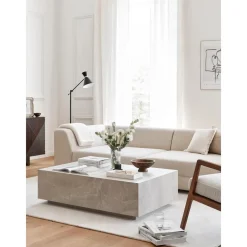 Tavolino Da Salotto Effetto Travertino Lesley*Westwing Collection Online