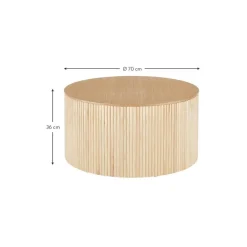 Tavolino Da Salotto Rotondo Con Contenitore Nele*Westwing Collection Hot