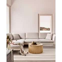 Tavolino Da Salotto Rotondo Con Contenitore Nele*Westwing Collection Hot