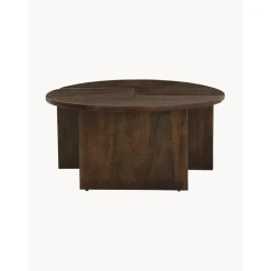 Tavolino Da Salotto Rotondo In Legno Di Mango Match 2 Pz*Ellos Home Clearance