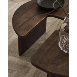 Tavolino Da Salotto Rotondo In Legno Di Mango Match 2 Pz*Ellos Home Clearance