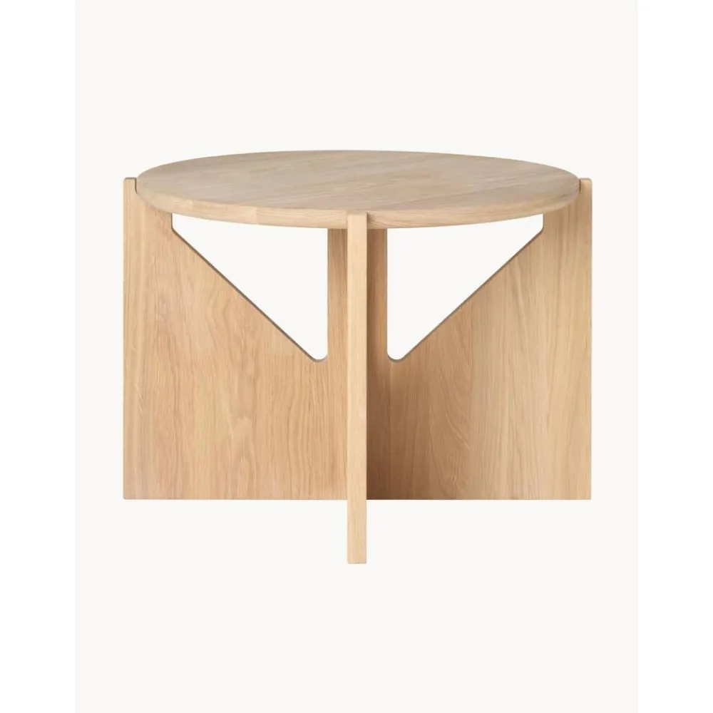 Tavolino Da Salotto Rotondo In Legno Di Quercia Future*Kristina Dam Fashion