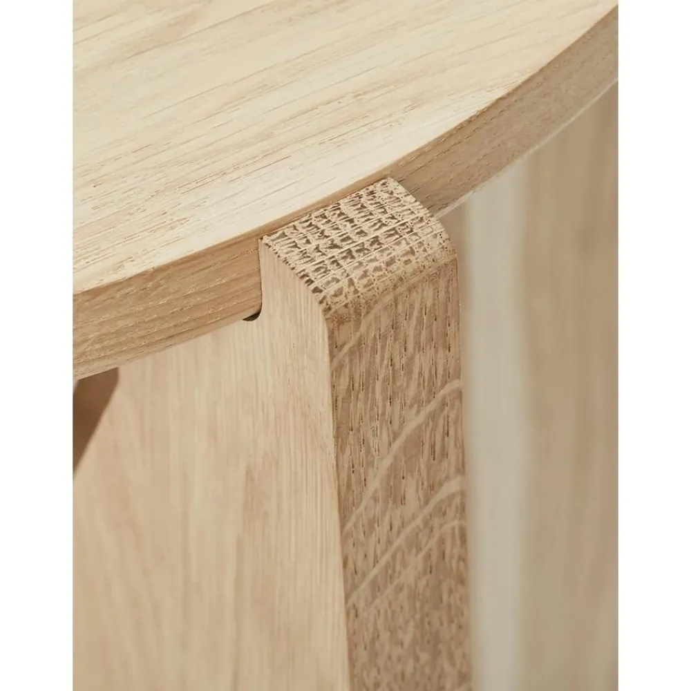 Tavolino Da Salotto Rotondo In Legno Di Quercia Future*Kristina Dam Fashion