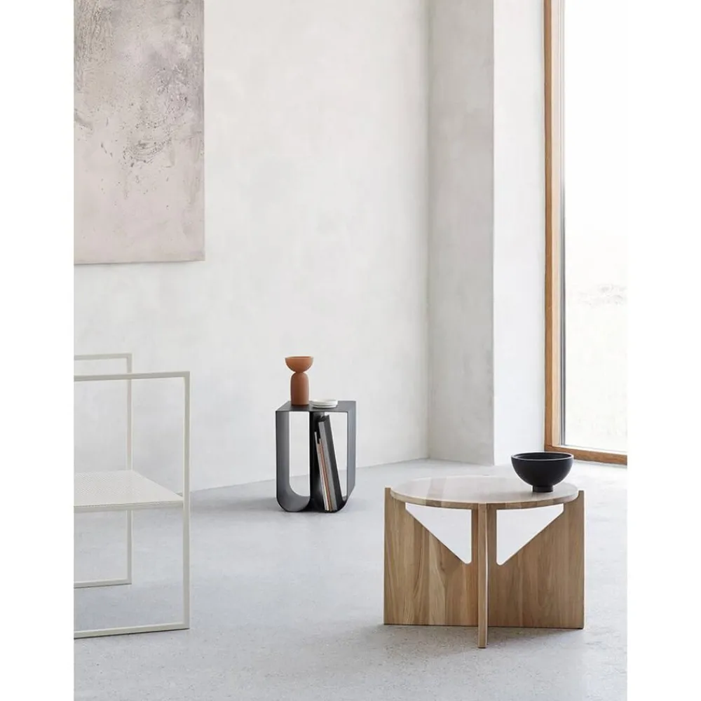 Tavolino Da Salotto Rotondo In Legno Di Quercia Future*Kristina Dam Fashion