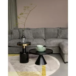 Tavolino Da Salotto Rotondo In Metallo Floss*Zuiver New