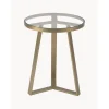 Tavolino Dorato Con Piano In Vetro Fortunata*Westwing Collection Discount