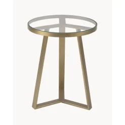 Tavolino Dorato Con Piano In Vetro Fortunata*Westwing Collection Discount