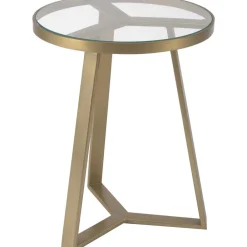 Tavolino Dorato Con Piano In Vetro Fortunata*Westwing Collection Discount