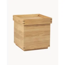 Tavolino Fatto A Mano In Legno Di Quercia Con Contenitore Japanese*Kristina Dam Sale