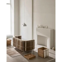 Tavolino Fatto A Mano In Legno Di Quercia Con Contenitore Japanese*Kristina Dam Sale