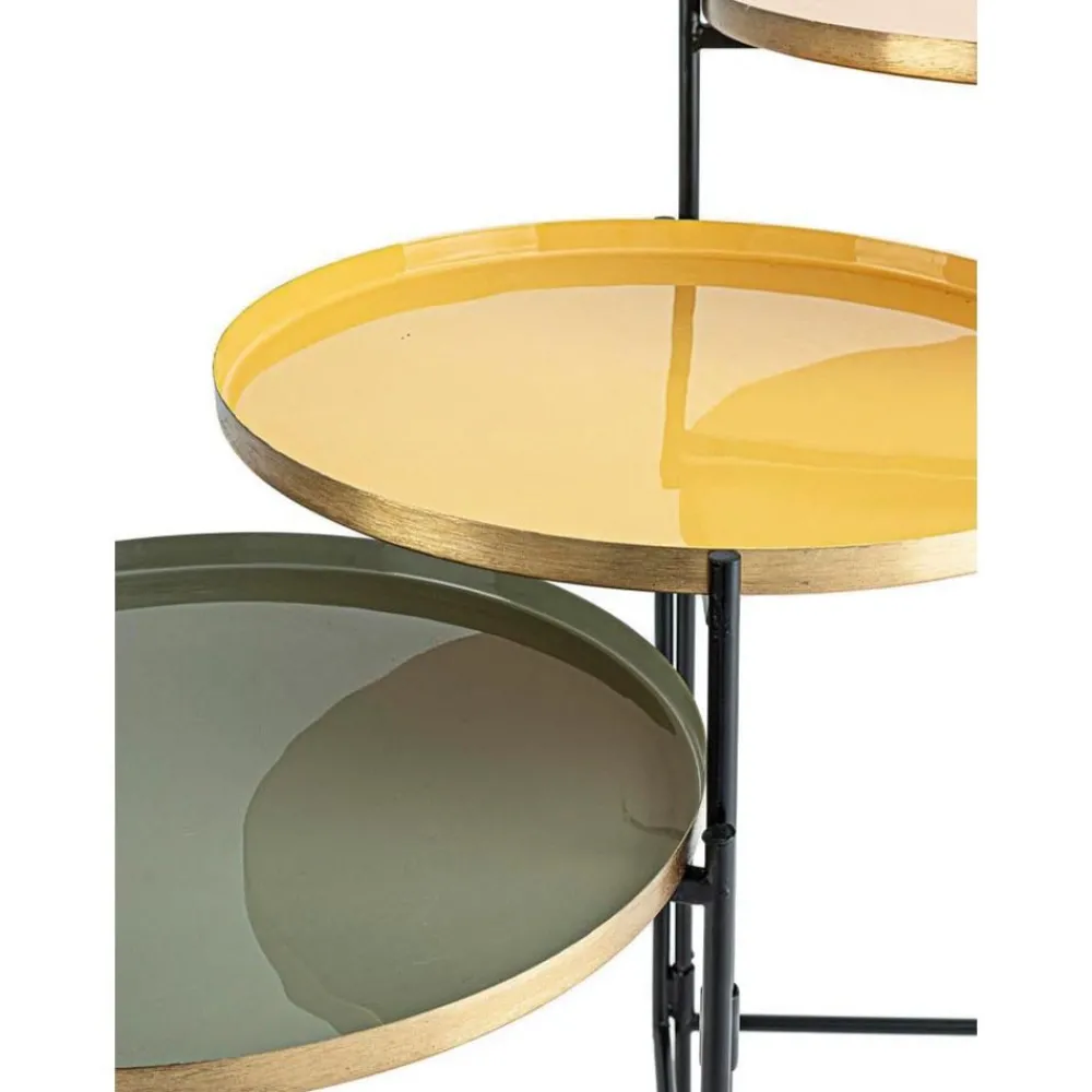 Tavolino Pieghevole Con 3 Piani Amrita*Bizzotto Clearance