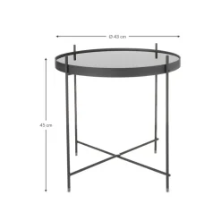 Tavolino Pieghevole Con Piano In Vetro Cupid*Zuiver Hot