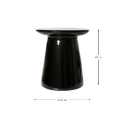 Tavolino Rotondo Con Finitura Lucida Earthenware*HKliving New