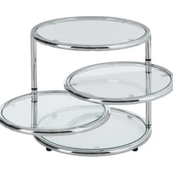 Tavolino Rotondo Con Piani In Vetro Dotts*Ellos Home Fashion