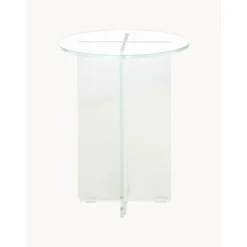 Tavolino Rotondo Con Piano In Vetro Iris*Pastill Discount