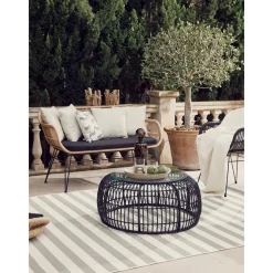 Tavolino Rotondo Con Piano In Vetro Costa*Westwing Collection Online