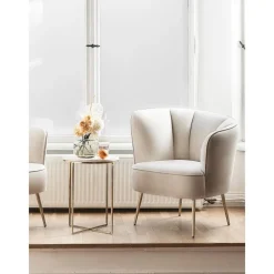 Tavolino Rotondo Con Piano In Marmo Alys*Westwing Collection Outlet