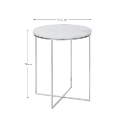 Tavolino Rotondo Con Piano In Marmo Alys*Westwing Collection Outlet