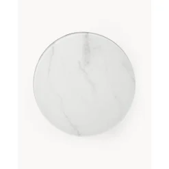 Tavolino Rotondo Con Piano In Vetro Effetto Marmo Antigua*Westwing Collection Fashion