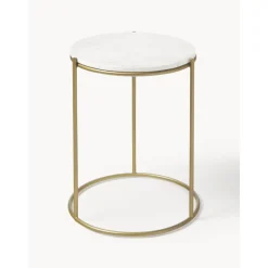 Tavolino Rotondo Con Piano In Marmo Ella*Westwing Collection Outlet