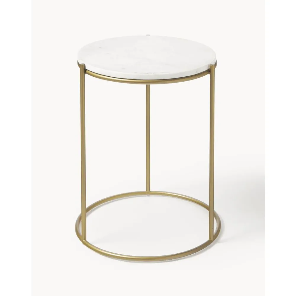 Tavolino Rotondo Con Piano In Marmo Ella*Westwing Collection Outlet