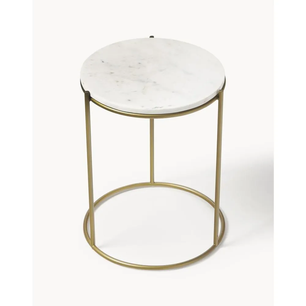 Tavolino Rotondo Con Piano In Marmo Ella*Westwing Collection Outlet