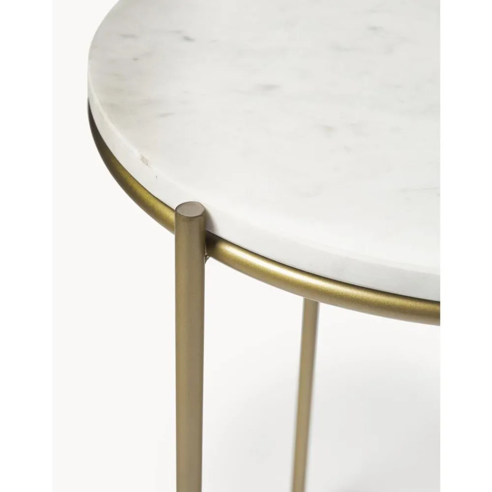 Tavolino Rotondo Con Piano In Marmo Ella*Westwing Collection Outlet