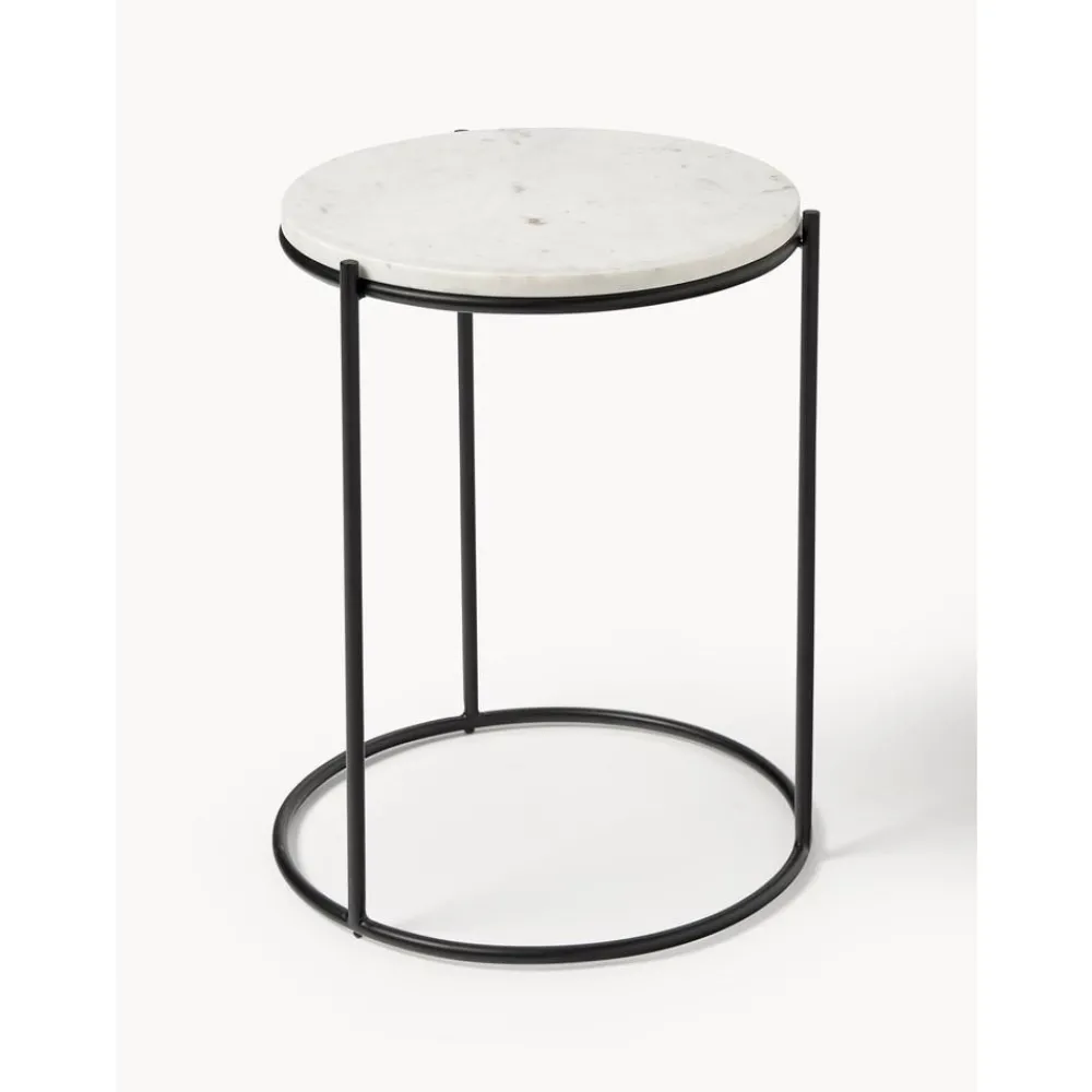 Tavolino Rotondo Con Piano In Marmo Ella*Westwing Collection Discount