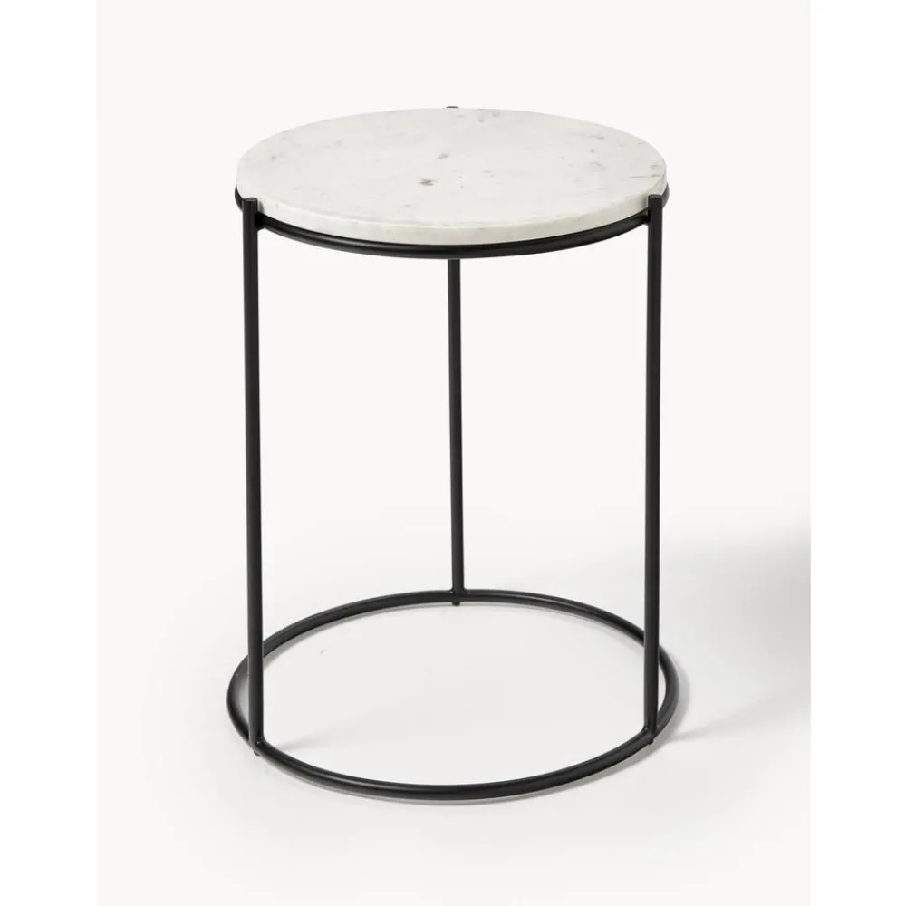 Tavolino Rotondo Con Piano In Marmo Ella*Westwing Collection Discount