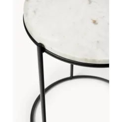 Tavolino Rotondo Con Piano In Marmo Ella*Westwing Collection Discount