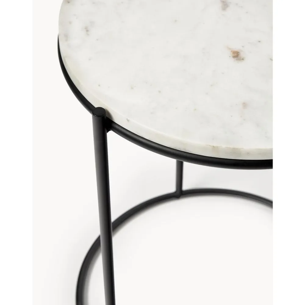 Tavolino Rotondo Con Piano In Marmo Ella*Westwing Collection Discount
