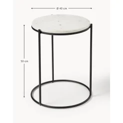 Tavolino Rotondo Con Piano In Marmo Ella*Westwing Collection Discount