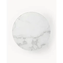 Tavolino Rotondo Con Piano In Vetro Effetto Marmo Antigua*Westwing Collection Online