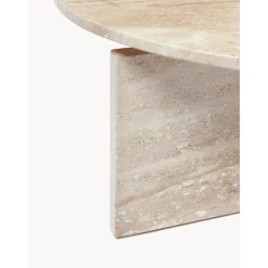 Tavolino Rotondo Da Salotto In Travertino Marisa*Westwing Collection Outlet