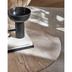 Tavolino Rotondo Da Salotto In Travertino Marisa*Westwing Collection Outlet