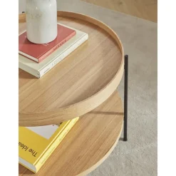 Tavolino Rotondo Da Salotto In Legno Renee*Westwing Collection Outlet