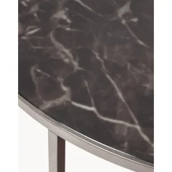 Tavolino Rotondo Da Salotto Con Piano In Vetro Effetto Marmo Antigua*Westwing Collection Best