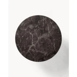 Tavolino Rotondo Da Salotto Con Piano In Vetro Effetto Marmo Antigua*Westwing Collection Best