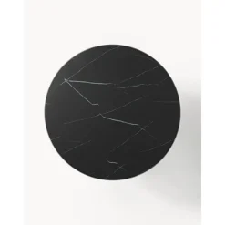 Tavolino Rotondo Da Salotto Con Piano In Vetro Effetto Marmo Antigua*Westwing Collection Online