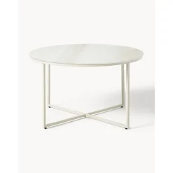 Tavolino Rotondo Da Salotto Con Piano In Vetro Effetto Marmo Antigua*Westwing Collection Sale