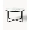 Tavolino Rotondo Da Salotto Con Piano In Vetro Effetto Marmo Antigua*Westwing Collection Discount