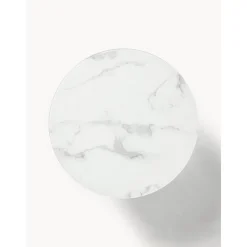 Tavolino Rotondo Da Salotto Con Piano In Vetro Effetto Marmo Antigua*Westwing Collection Discount