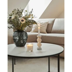 Tavolino Rotondo Da Salotto Con Piano In Vetro Effetto Marmo Antigua*Westwing Collection Discount