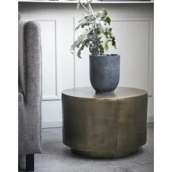 Tavolino Rotondo Da Salotto Con Finitura Anticata Rota*House Doctor Fashion