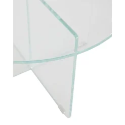 Tavolino Rotondo Da Salotto Con Piano In Vetro Iris*Pastill Sale