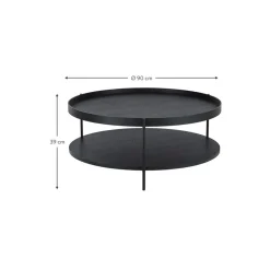 Tavolino Rotondo Da Salotto In Legno Renee*Westwing Collection Fashion