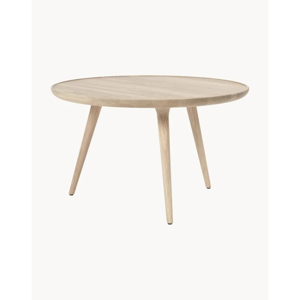 Tavolino Rotondo Da Salotto In Legno Di Quercia Accent, Fatto A Mano*Mater Hot