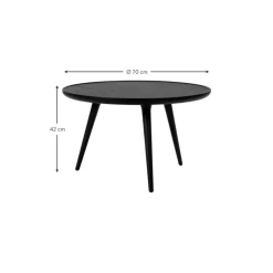 Tavolino Rotondo Da Salotto In Legno Di Quercia Accent, Fatto A Mano*Mater Clearance