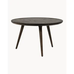 Tavolino Rotondo Da Salotto In Legno Di Quercia Accent, Fatto A Mano*Mater New